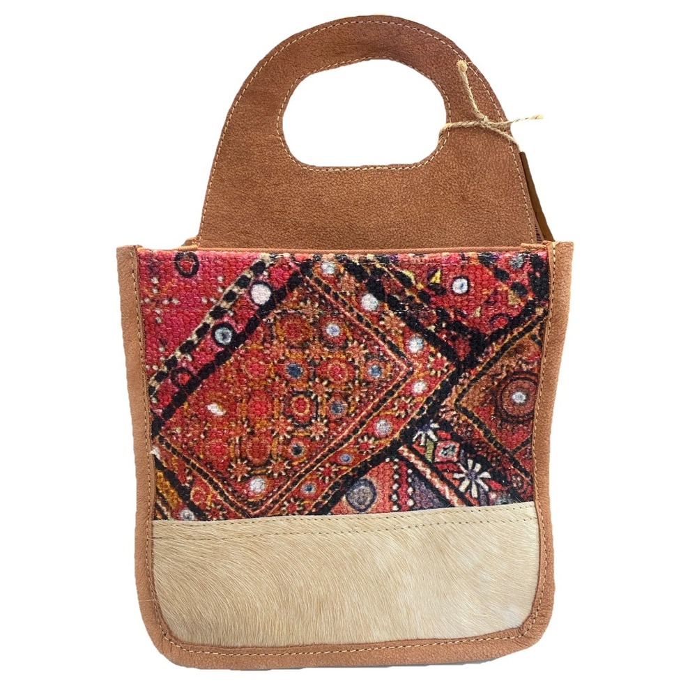 Clea Ray Upcycled Canvas Bag NWT Southwestern Boho Equestrian Durable Country